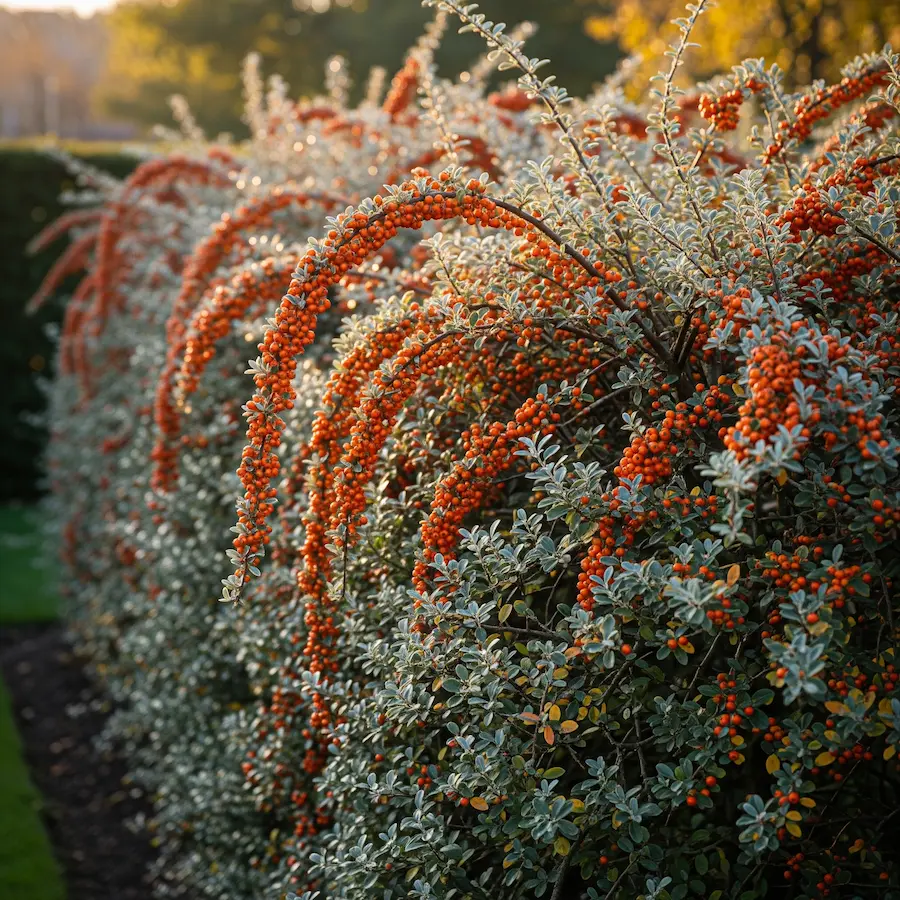 cotoneaster franchetii espectacular floración y fructificación