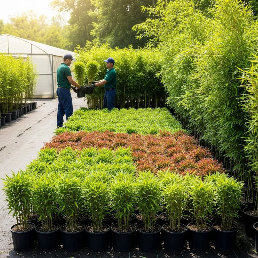 bambú en el vivero bambúes corredores