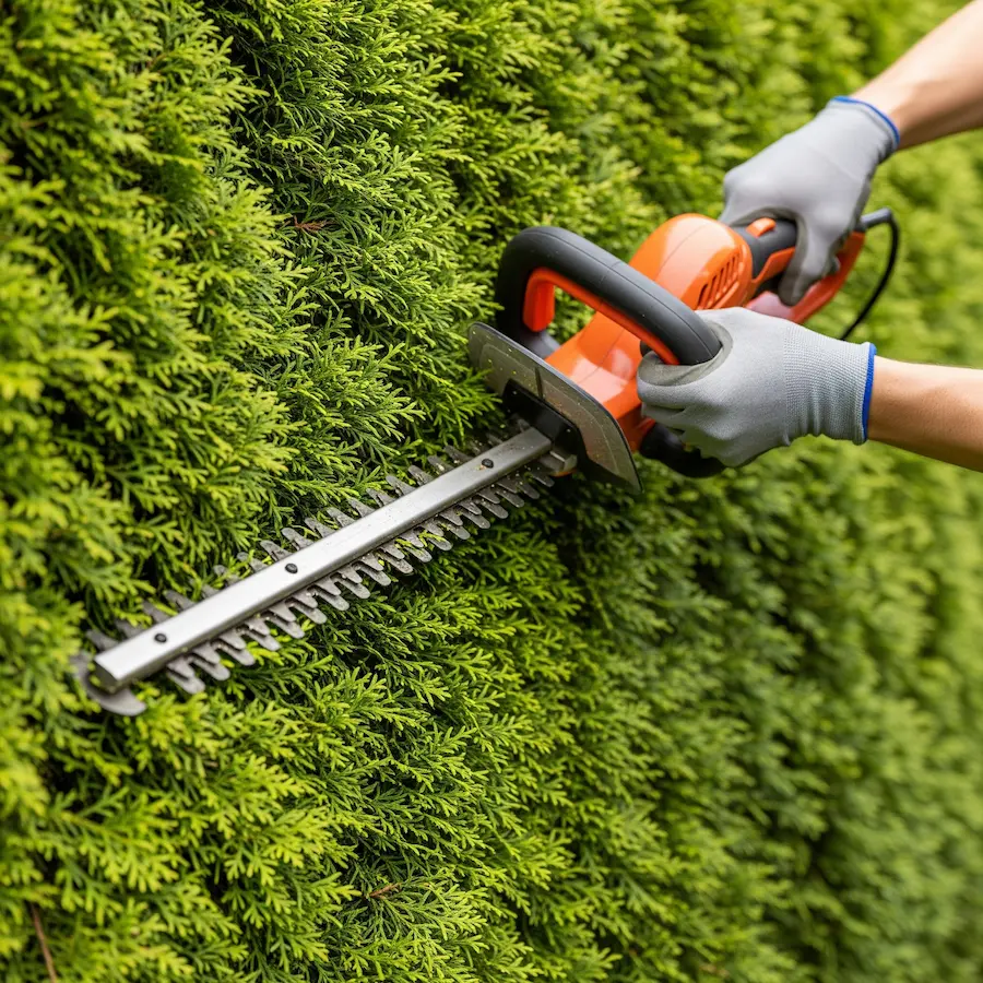 recorte de seto de leylandii