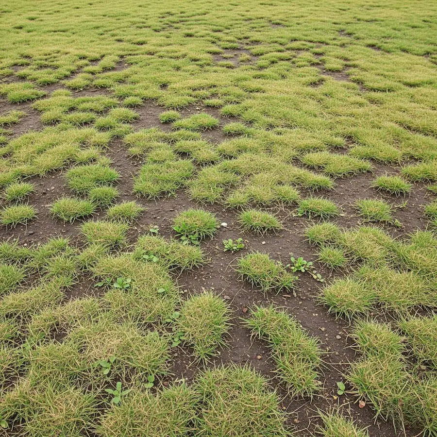 aspecto de un césped sembrado